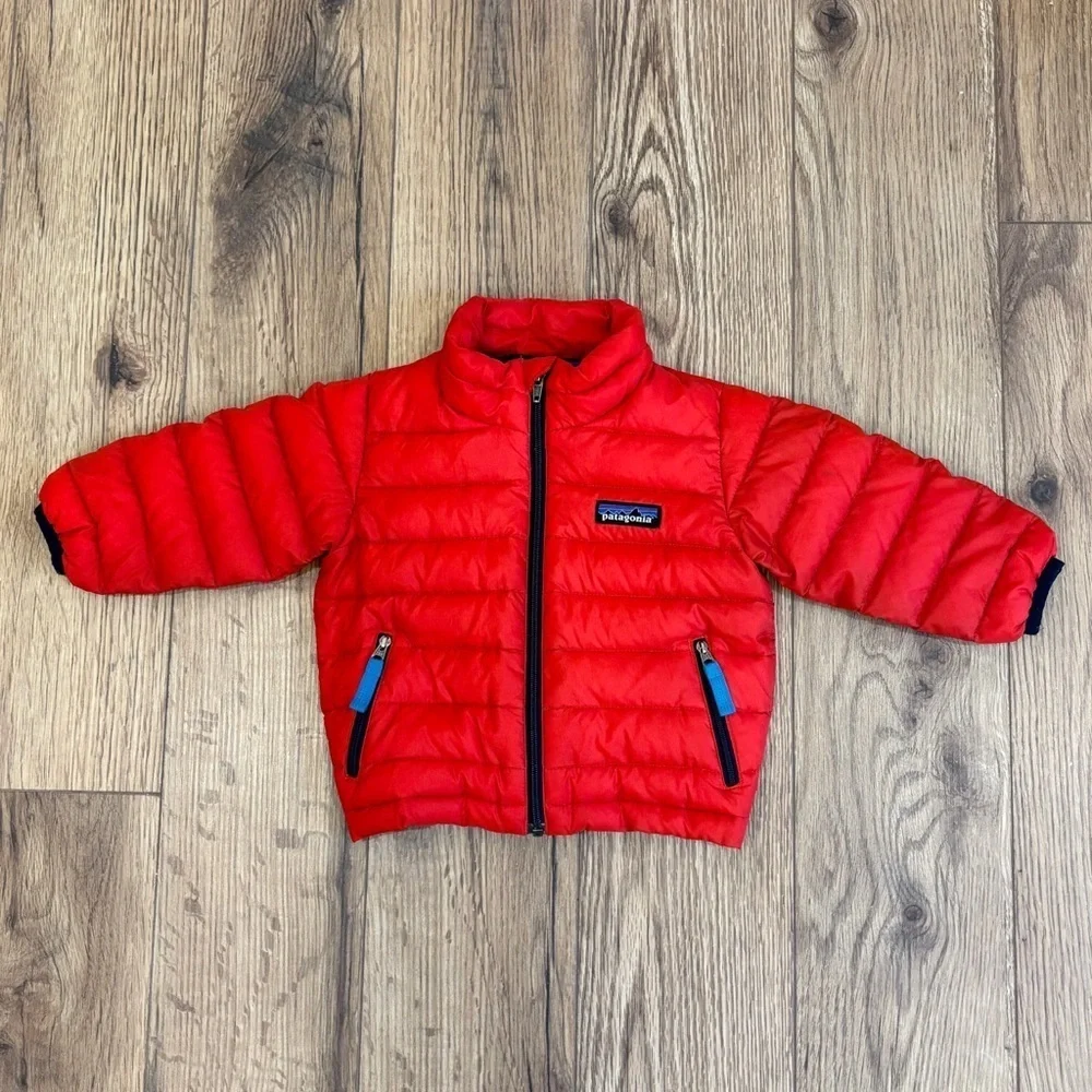 Patagonia Baby Down Jacket In Red Size 3-6 Months
